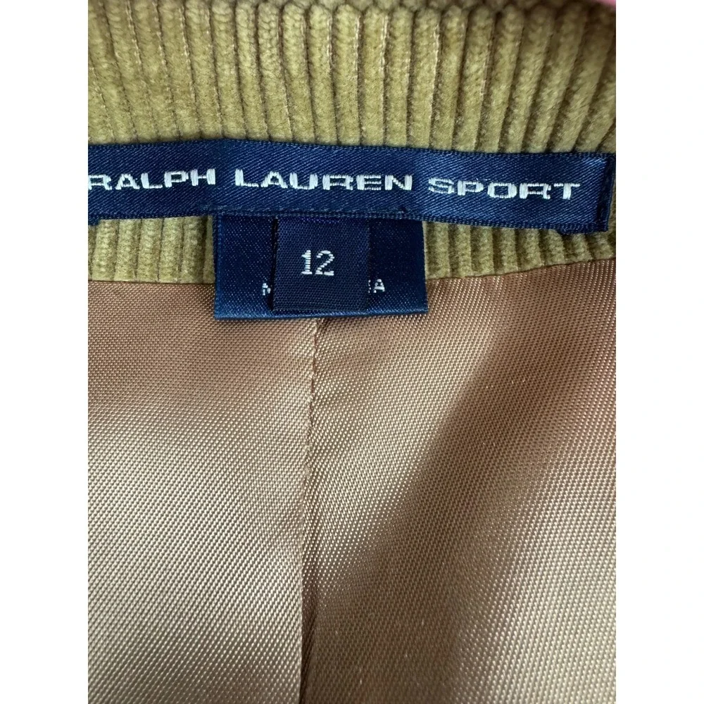 Ralph Lauren Sport Corduroy Blazer Jacket Tan‎ Brown Men Size 12